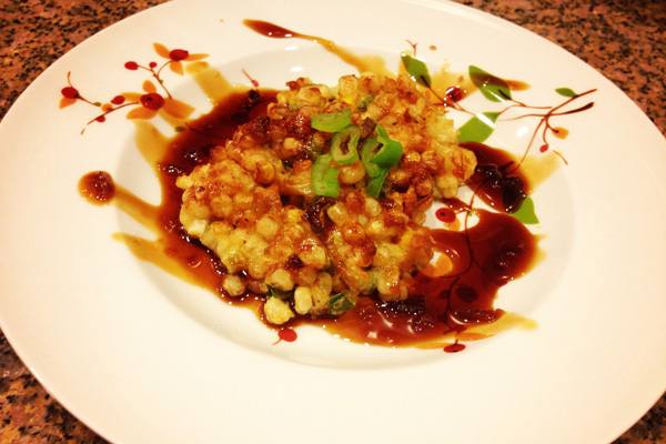 Corn Fritters with Sweet Tangy Chili Soy Sauce