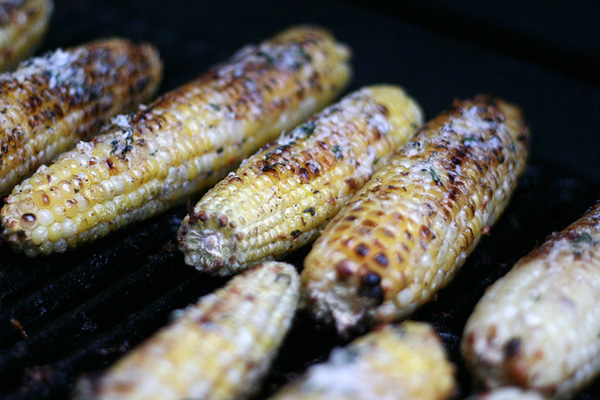 Corn on the Cob with Basil-Parmesan Butter