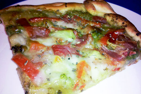 Pesto and Prosciutto Pizza