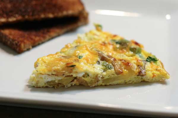 Spring farmers market frittata