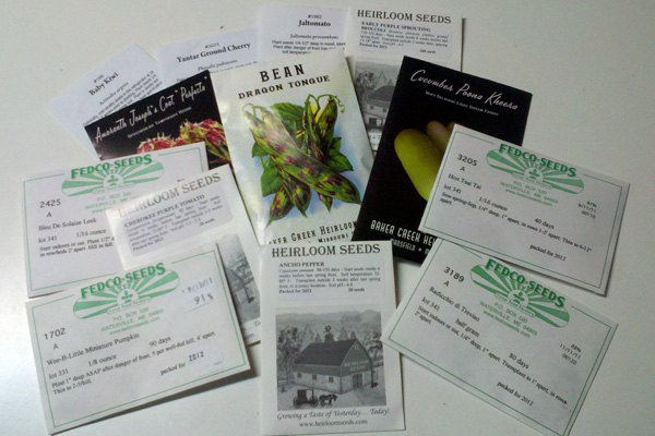 Don’t wait to make online seed orders for 2012 garden season!