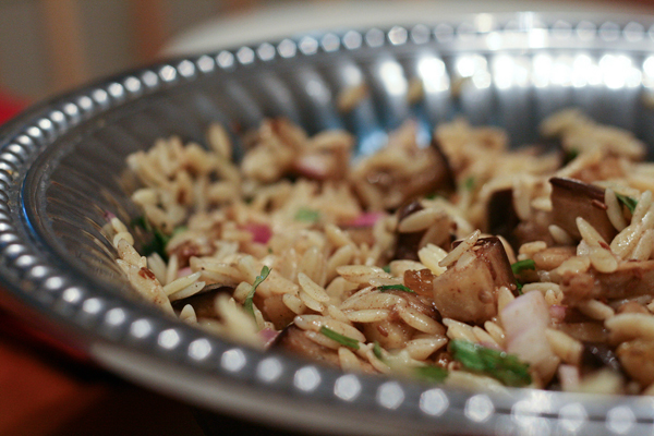 Orzo with Roasted Eggplant and Cinnamon-Cumin Dressing