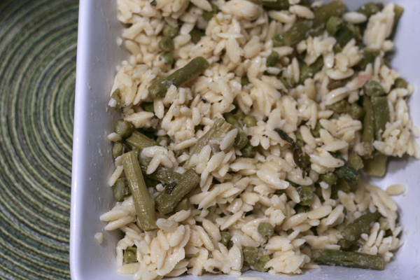 Orzo with Asparagus and Peas