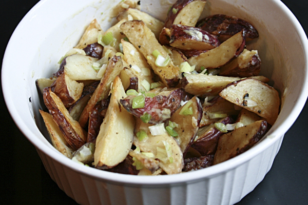 New Potatoes with Roasted Garlic Vinaigrette