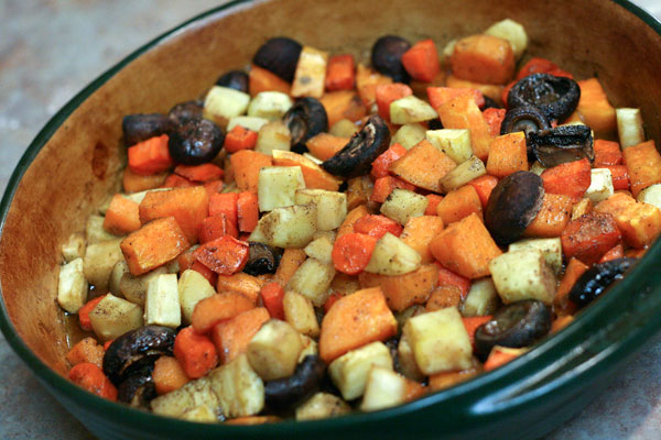 Maple and Sage Roasted Root Vegetables